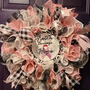 Handmade poly burlap wreath